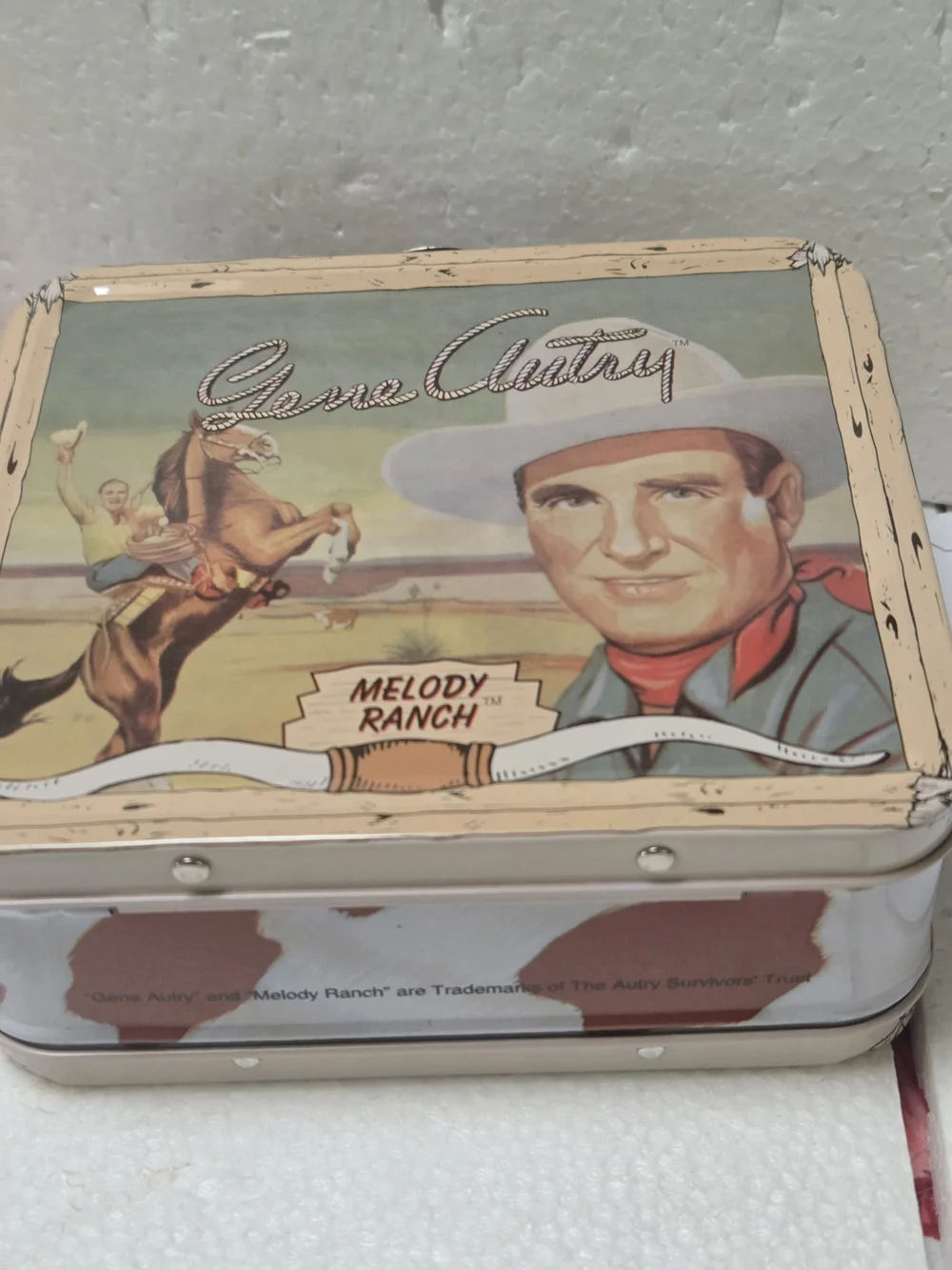 NEW 1995 Gene Autry Collector FOSSIL Watch with GENIINE Brown Leather Strap NEW